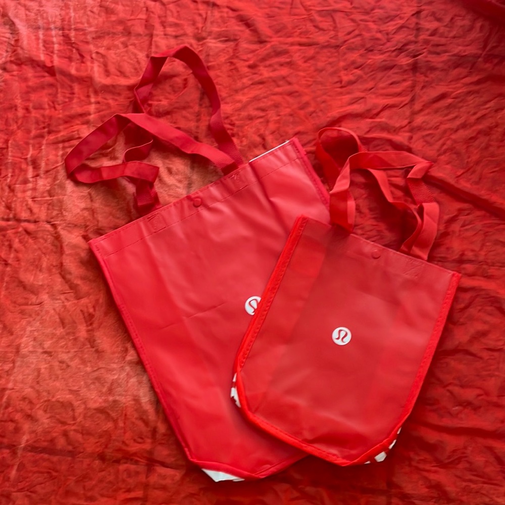 Lululemon Set Of Two Large And Small Shopping Bags - image 1